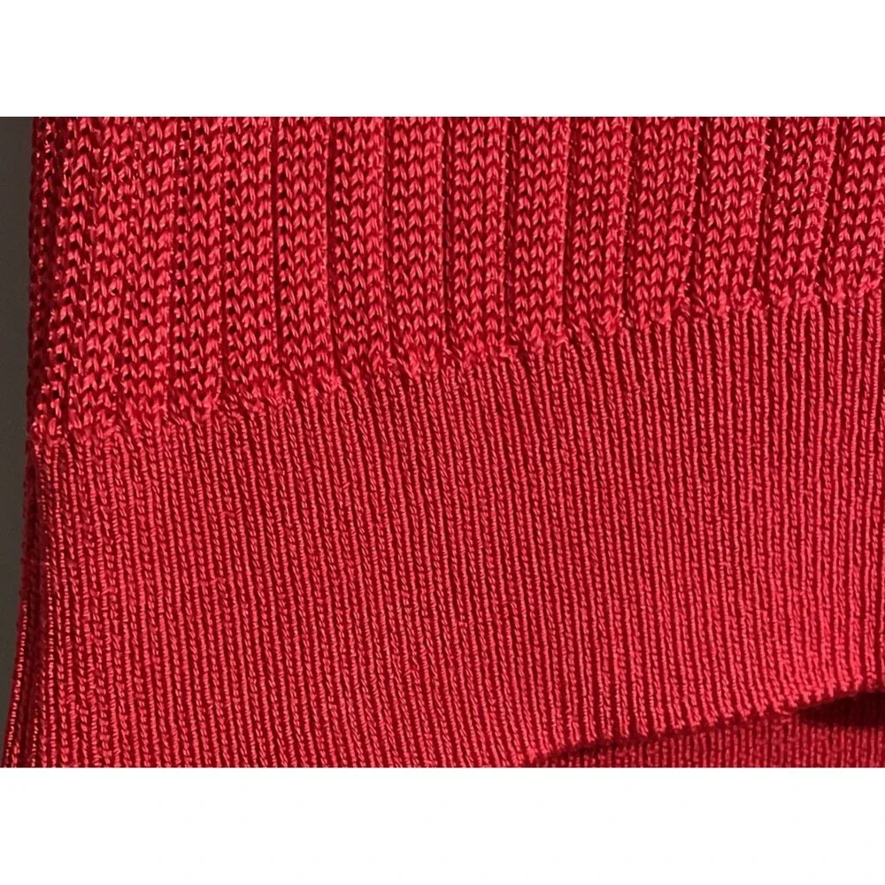 White House Black Market Red Open Knit Sweater Vest Women’s M – Sleeveless Layer